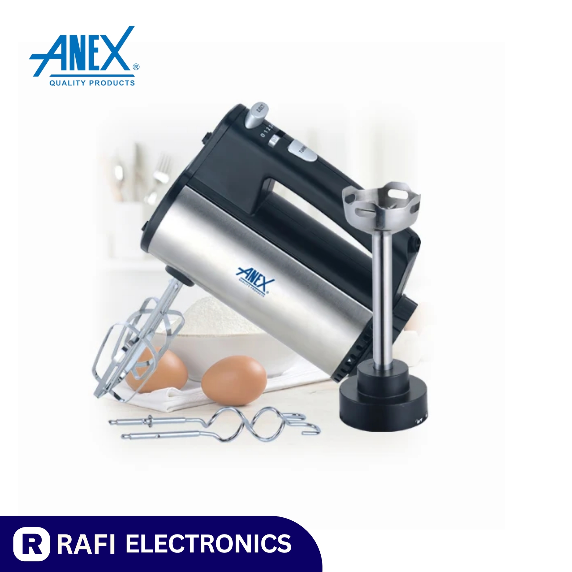 Anex AG-398 Deluxe Hand Mixer with Blending Rod