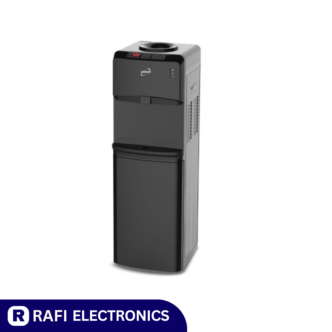 Water Dispenser With Refrigerator Cabinet Black