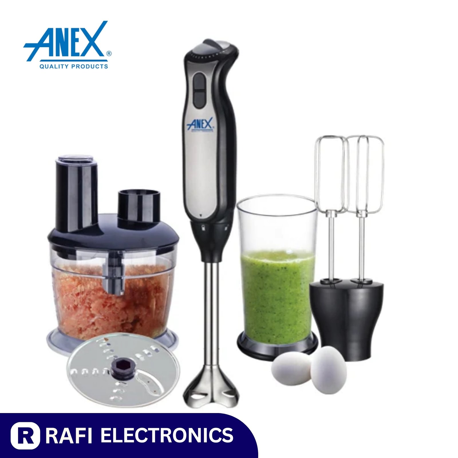 Anex AG-130 Deluxe Hand Blender With Beater & Chopper Anex AG-130 Deluxe Hand Blender With Beater & Chopper